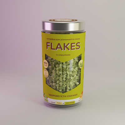 Неактивные пищевые дрожжи Flakes со спирулиной 80 г v6CrT4 A4410301 фото