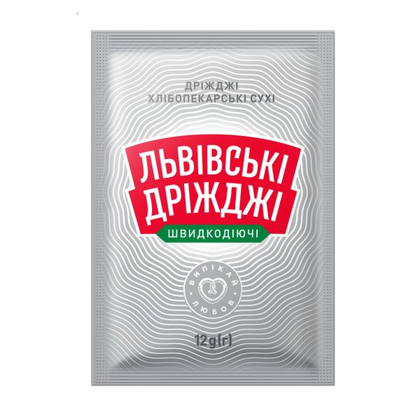 Сухі дріжджі Львівські дріжджі хлібопекарські швидкодіючі 12 г A0240118 фото