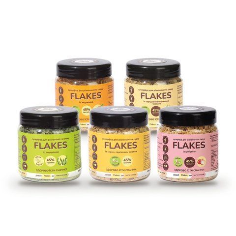 Набір неактивних харчових дріжджів Flakes &laquo;Спробуй усі смаки&raquo; 5 &times; 50 г A7350101-4 фото