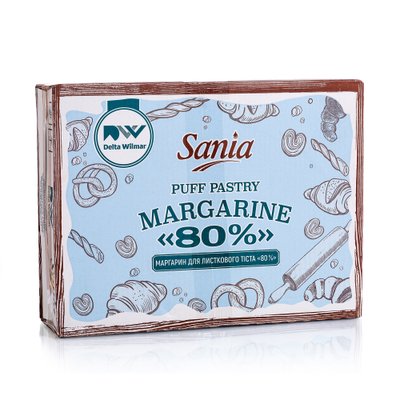 Маргарин Sania 80% для слоёного теста 10 кг 100215 фото