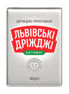 Дріжджі пресовані Львівські дріжджі Активні 100 г х 27 шт A0110115 фото