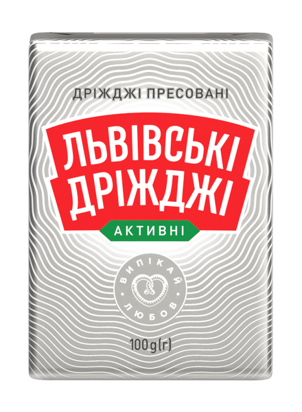 Дріжджі пресовані Львівські дріжджі Активні 100 г х 27 шт A0110115 фото