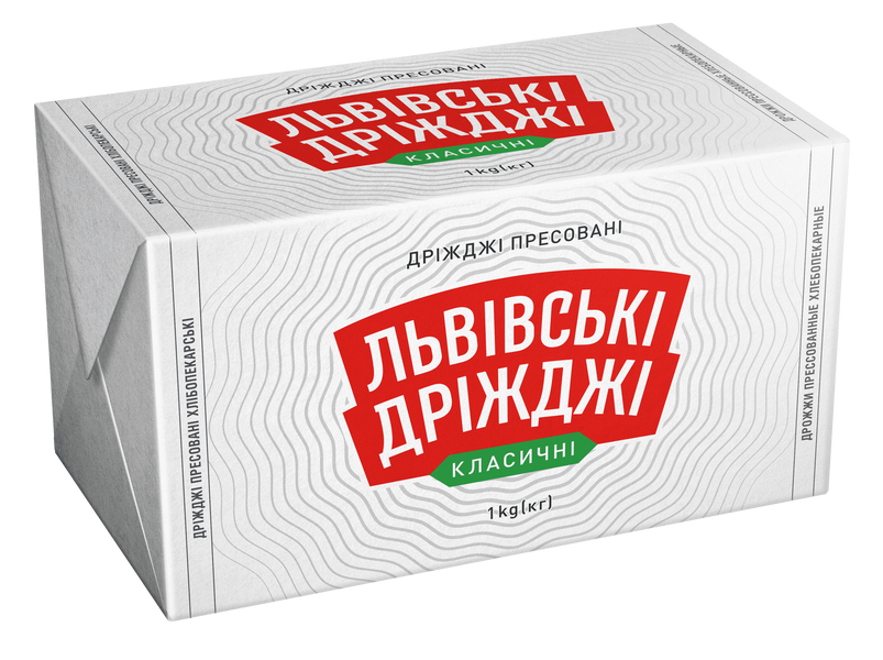 Дрожжи прессованные Львовские дрожжи Классические 1 кг х 12 шт A0100001 фото